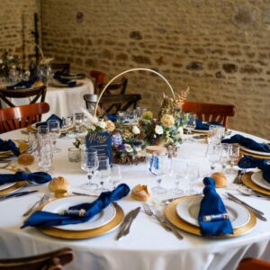Centre de table bohème avec ce cercle doré