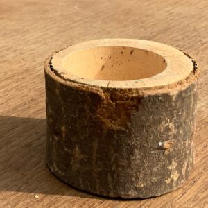 Photophore en rondin de bois