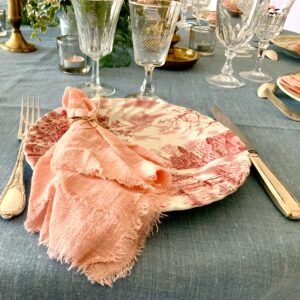 Serviette mariage gaze de coton