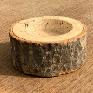 Photophore en rondin de bois
