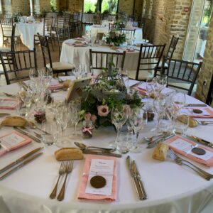 Serviette-mariage-rose-coton