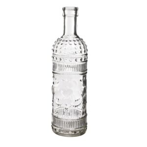 Vase bouteille ciselé motif