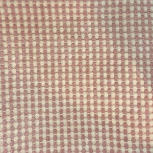 Coussin blanc tissé rose