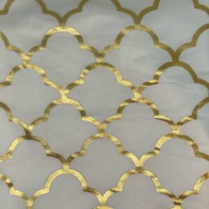 Coussin blanc motif dore