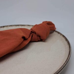 Serviette terracotta déco de mariage table