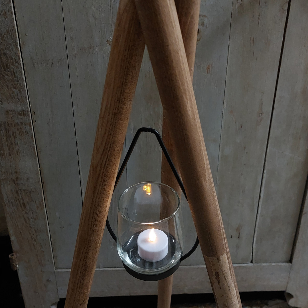 photophore noir bougie leds