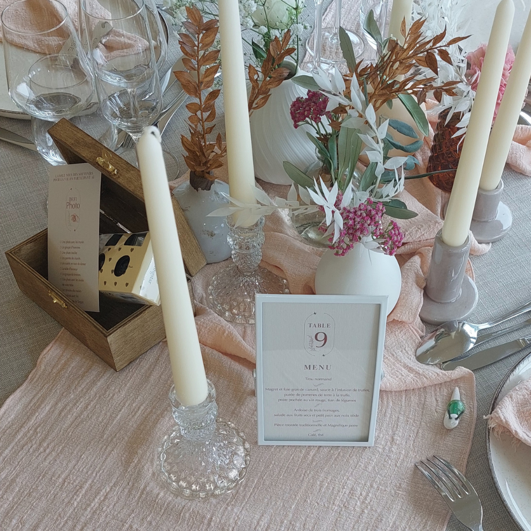déco table rose