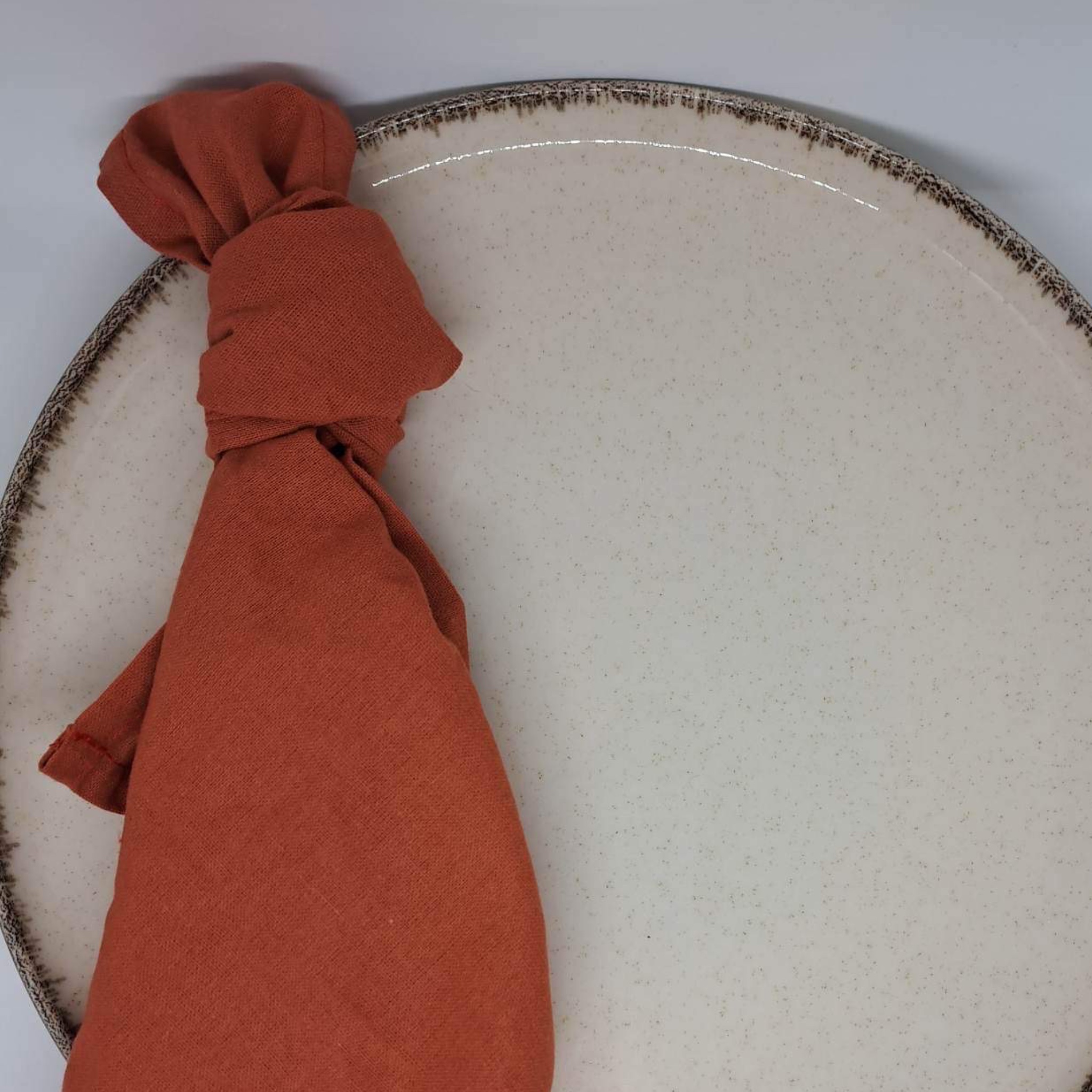 Serviette terracotta déco de mariage table