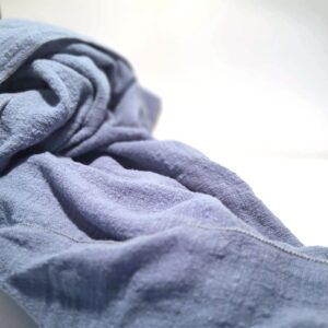 Chemin de table bleu mariage
