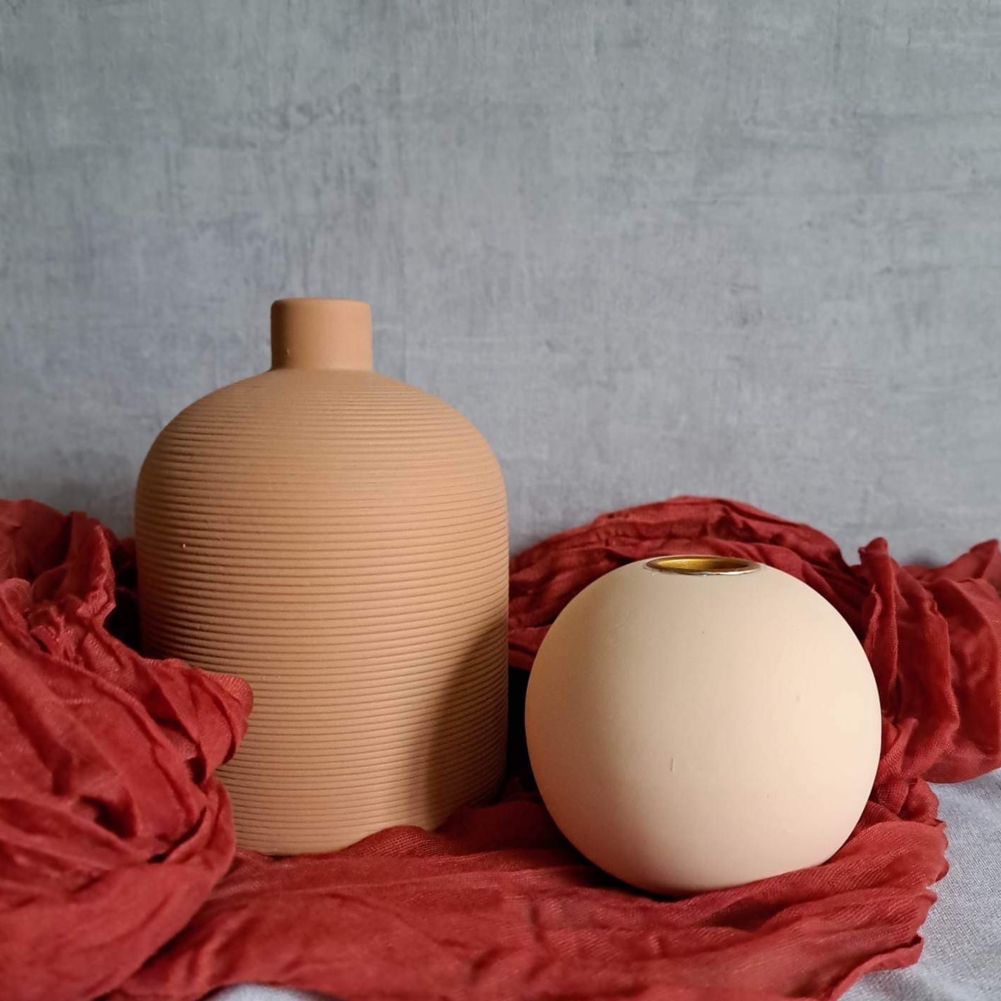 Vase terre cuite mariage