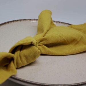 Serviette ocre déco de mariage table