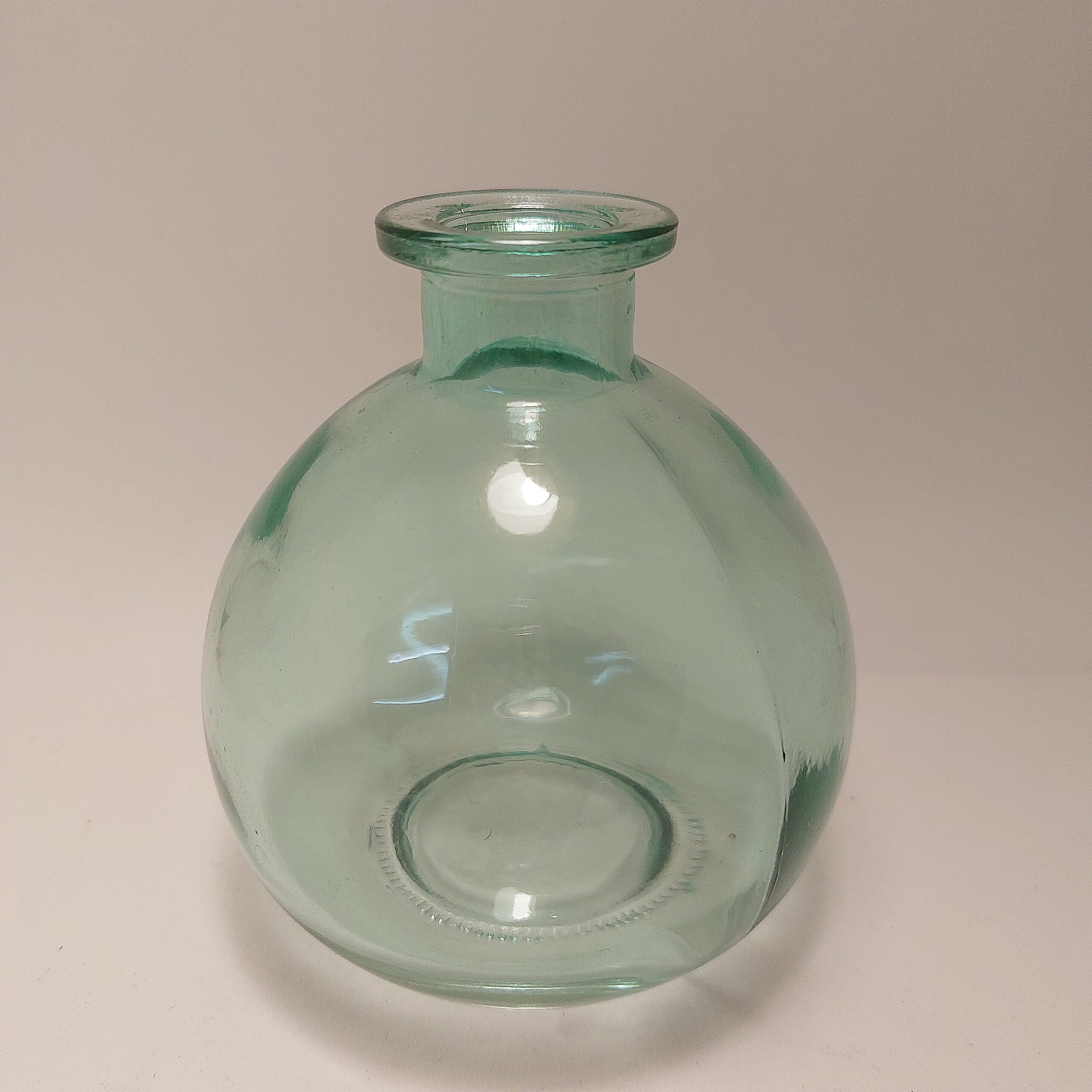 vase verre bleu