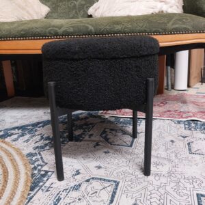 tabouret bouclettes noir