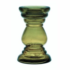 Bougeoir en verre vert en location