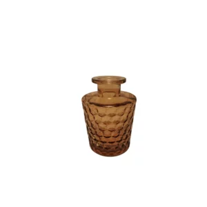 Soliflore en verre ambré texturé, idéal pour une décoration de mariage élégante et chaleureuse, disponible à la location.