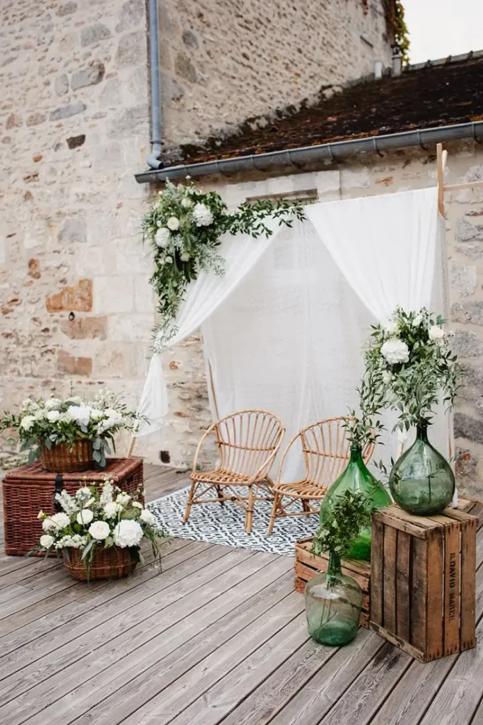 décoration mariage en extérieur