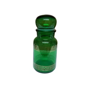 Flacon en verre vert Achille 23 cm style oriental location mariage Normandie