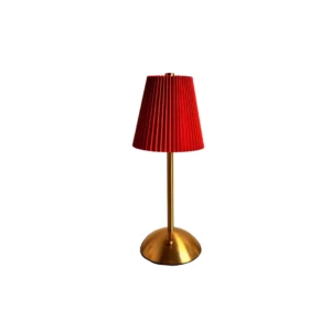 lampe table rouge doré mariage location décoration Normandie