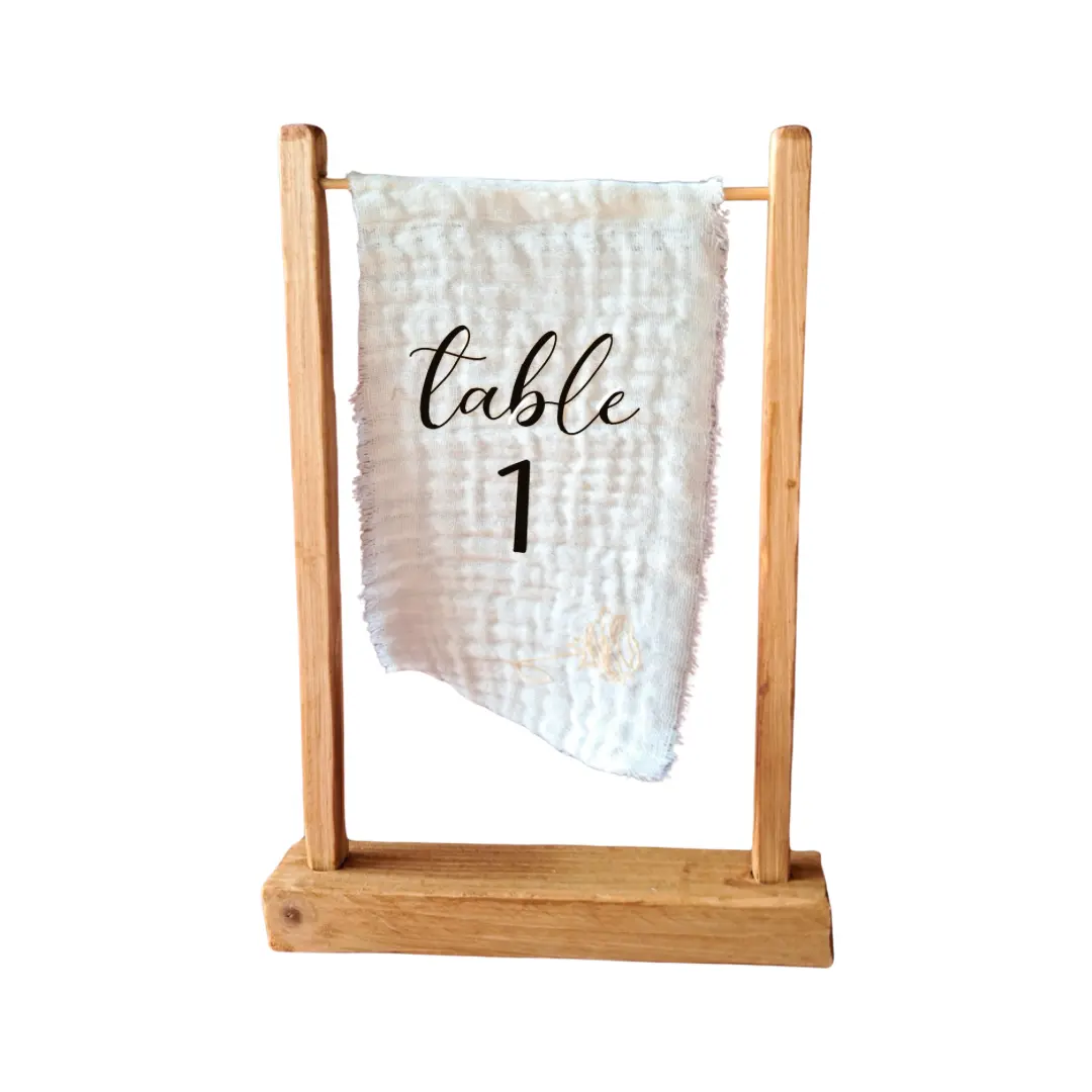 Support nom de table Anatole mariage location Normandie