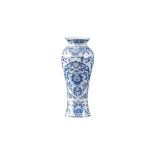vase porcelaine bleu blanc décoration mariage location Normandie
