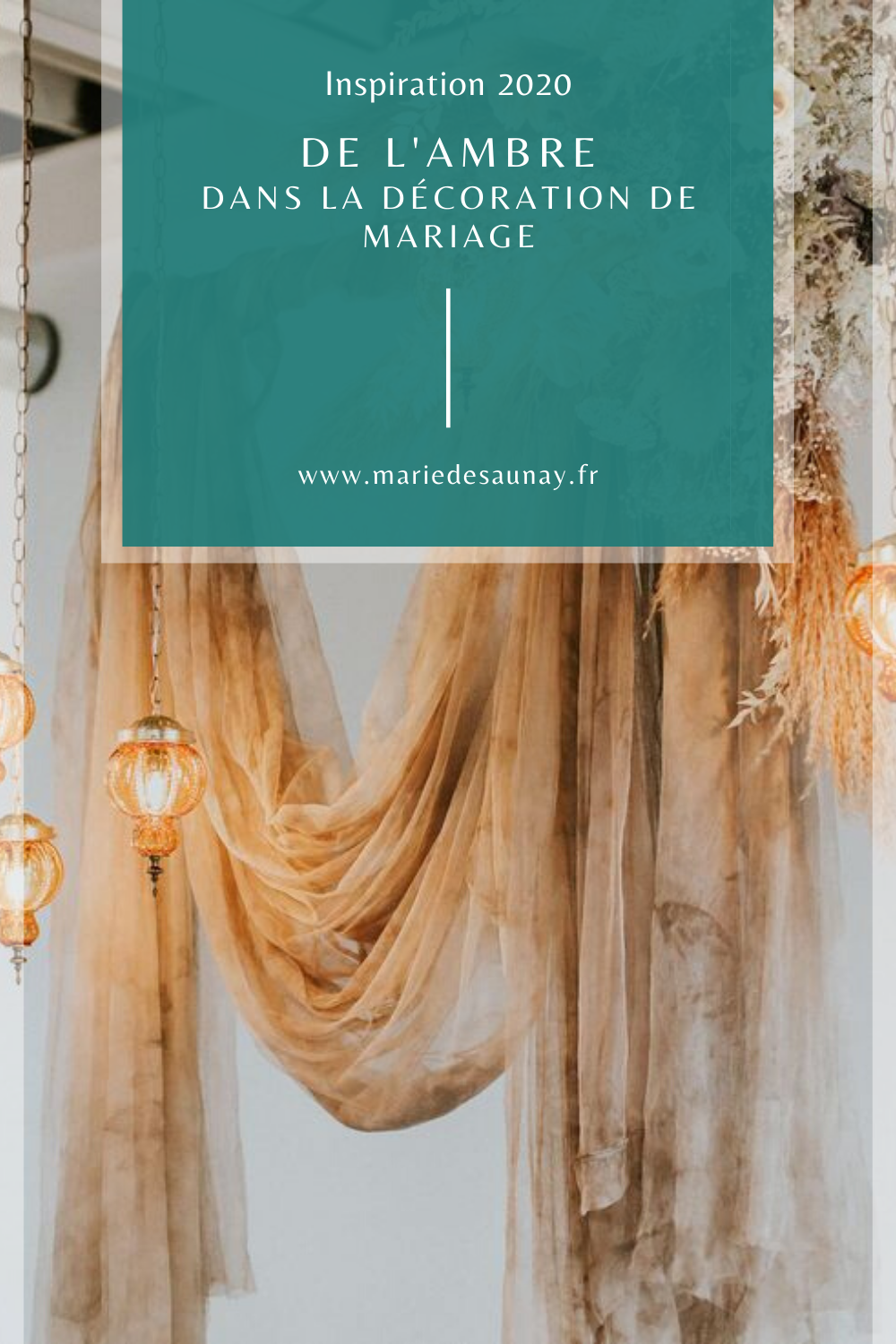 décoration mariage colorimétrie ambre