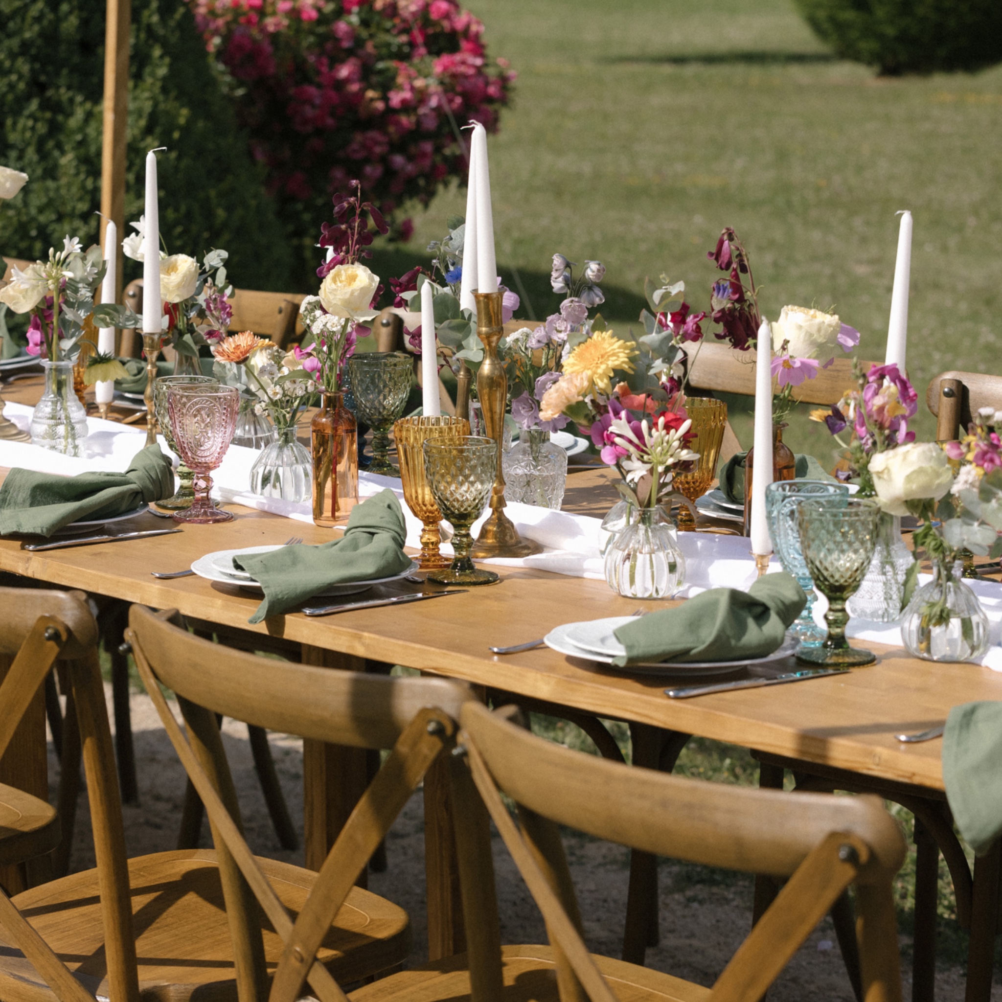Nos Tables tables en bois - mobilier pour mariage, réception-Sud de france