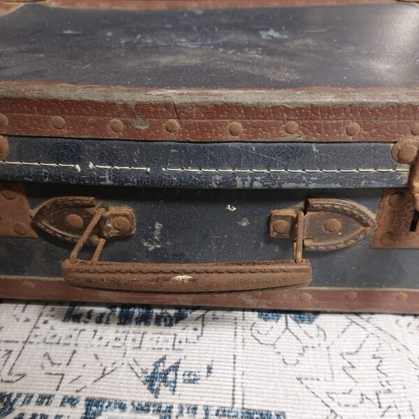 valise ancienne vintage bleu