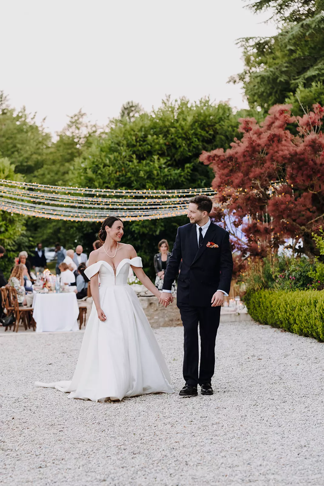 décoration de mariages en normandie, photo des mariés au diner