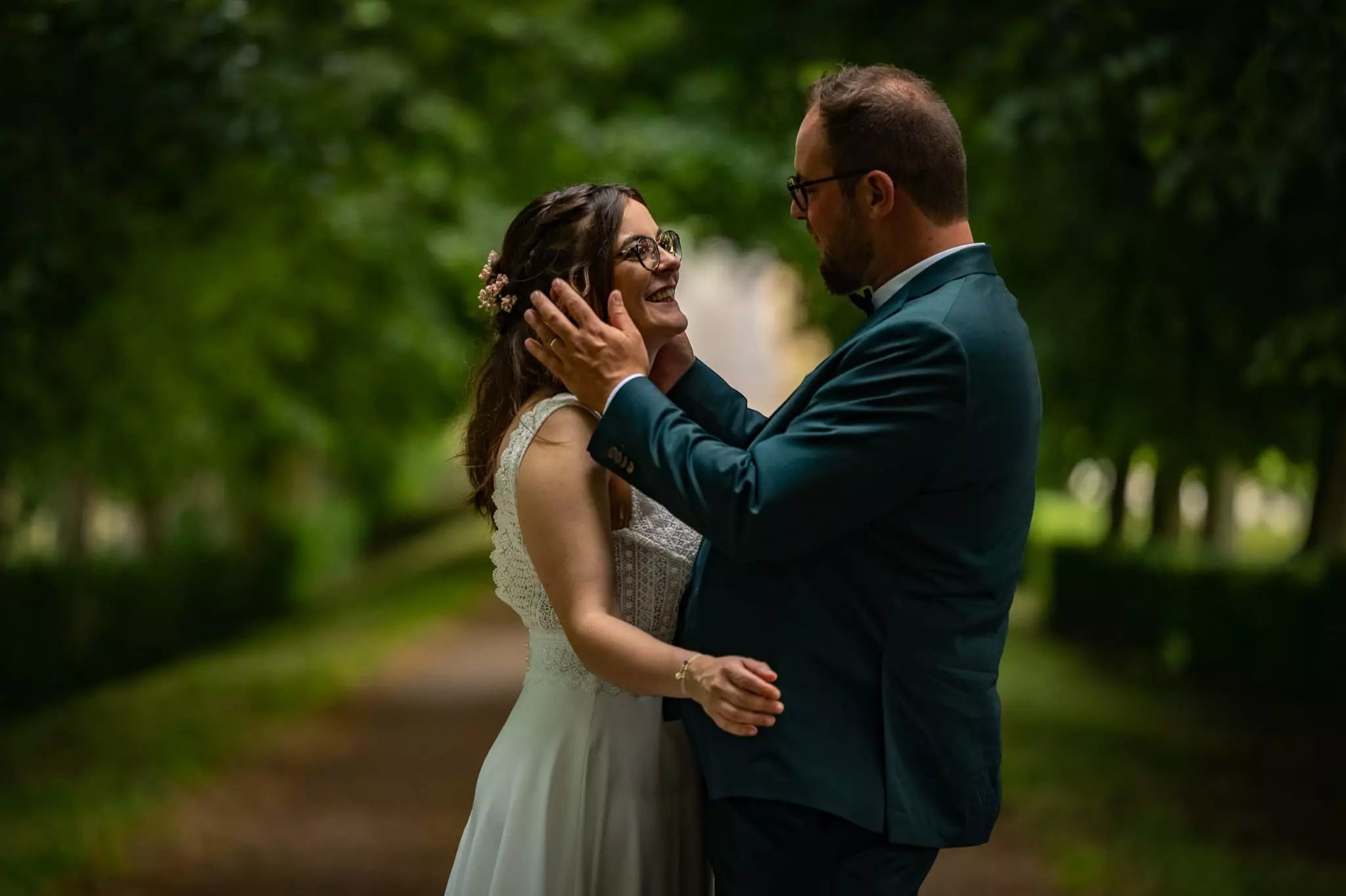 couple de mariés domaine de la revardière orne