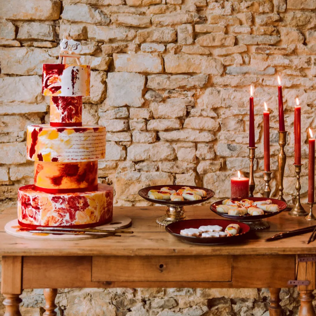 photos de mariage -deco-mariage-coloré wedding cake