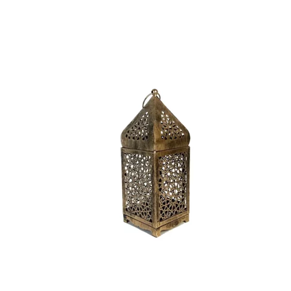 Lanterne Nora, 25 cm, base rectangle ajourée, location pour mariage en Normandie