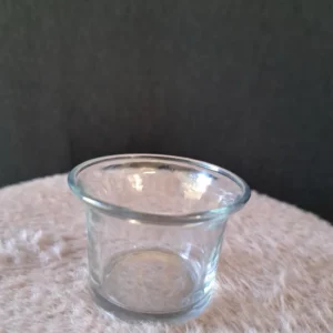 Petit photophore Cyrielle en verre transparent pour mariage en Normandie