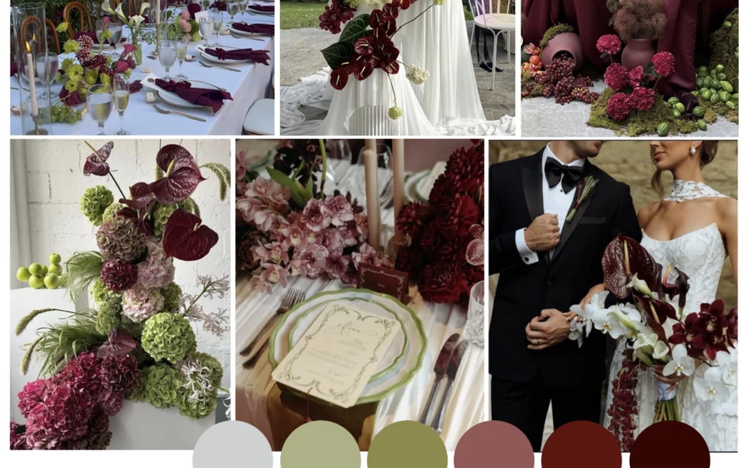 Palette couleurs mariage 2026. Les combinaisons clés