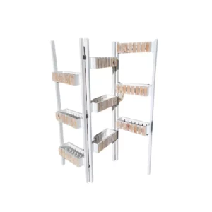 Meuble pliant en bois patiné blanc Karine pour mariage en Normandie