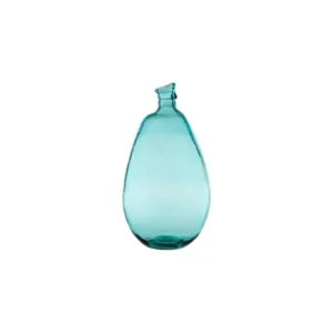 Vase verre turquoise mariage 47 cm Sheherazade en location en Normandie
