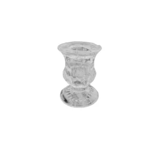 Bougeoir en verre ciselé 6 cm location mariage Normandie