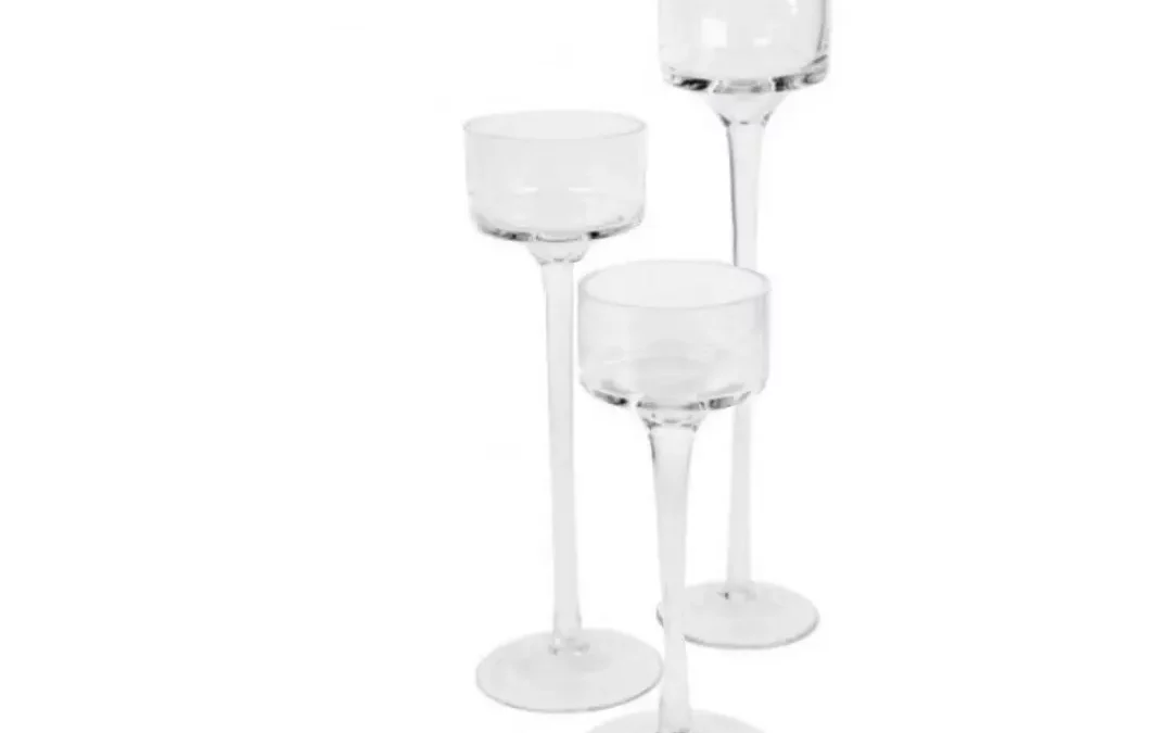 Bougeoirs en verre Alison