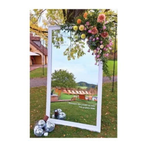 Grand miroir blanc mariage 210 cm location Normandie
