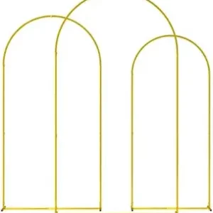 trio d'arches dorees mariage fond ceremonie location normandie